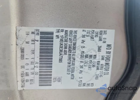 2008 Ford Explorer Xlt из США, поврежденный, VIN 1FMEU63E38UA77885